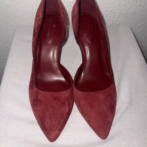 Bandolino Red Suede Women's Heels